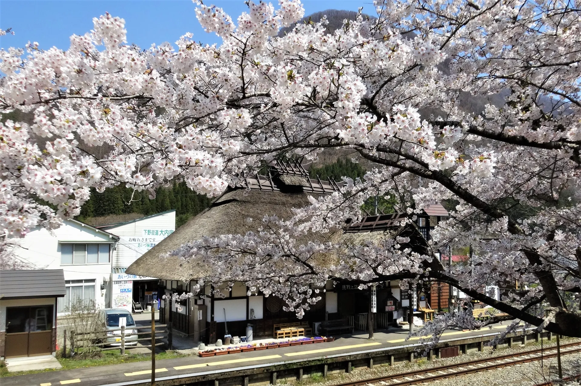 春の温泉